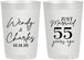 Personalized Anniversary 22 oz Frosted Cups - Just Married 55 Years Ago | 80028