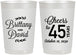 Personalized Anniversary 22 oz Frosted Cups - Cheers To 45 Years | 80036