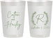 Personalized Wedding 22 oz Frosted Cups - Monogram | 803