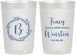 Personalized Wedding 22 oz Frosted Cups - Monogram | 804