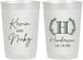 Personalized Wedding 22 oz Frosted Cups - Monogram | 805