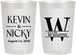Personalized Wedding 22 oz Frosted Cups - Monogram | 806