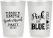Personalized Baby Shower 22 oz Frosted Cups - Gender Reveal Pink Or Blue | 90012
