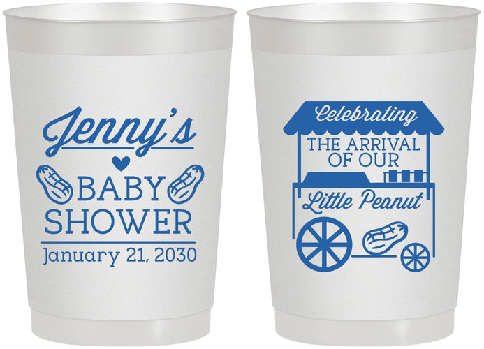 Personalized Baby Shower 22 oz Frosted Cups - Little Peanut | 90030