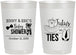 Personalized Baby Shower 22 oz Frosted Cups - Gender Reveal Tutus Or Ties | 90033