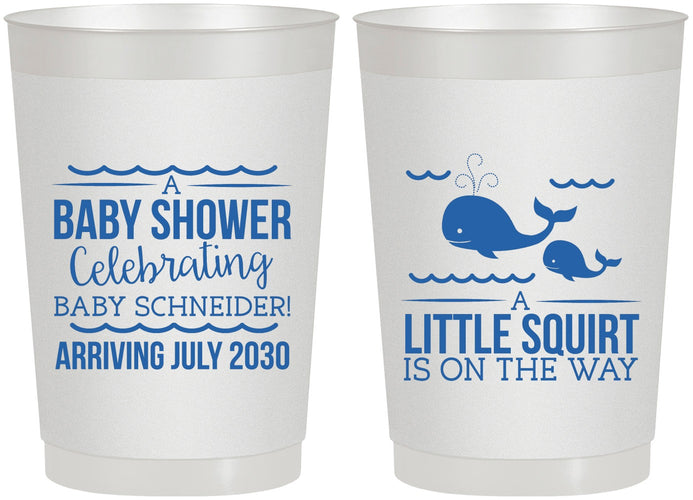 Personalized Baby Shower 22 oz Frosted Cups - Mermaid On Her Way | 90044