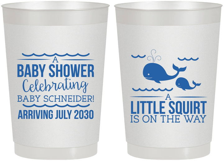 Personalized Baby Shower 22 oz Frosted Cups - Mermaid On Her Way | 90044