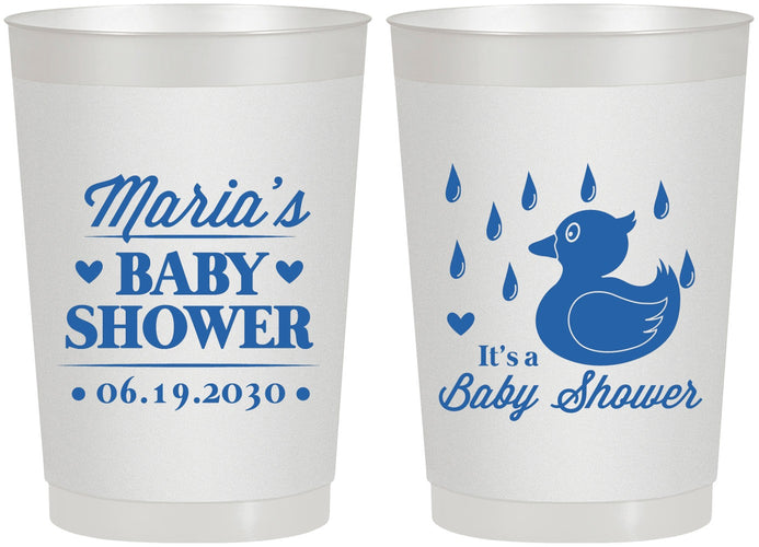 Personalized Baby Shower 22 oz Frosted Cups - Duckling | 90047