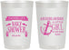 Personalized Baby Shower 22 oz Frosted Cups - Anchors Aweigh Little Girl | 90056