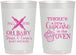 Personalized Baby Shower 22 oz Frosted Cups - Cupcake In The Oven | 90059