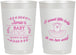Personalized Baby Shower 22 oz Frosted Cups - Sweet Little Lady | 90061