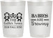 Personalized Baby Shower 22 oz Frosted Cups - Twins Baby Monkeys | 90068