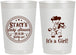 Personalized Baby Shower 22 oz Frosted Cups - Horse It’s A Girl | 90077
