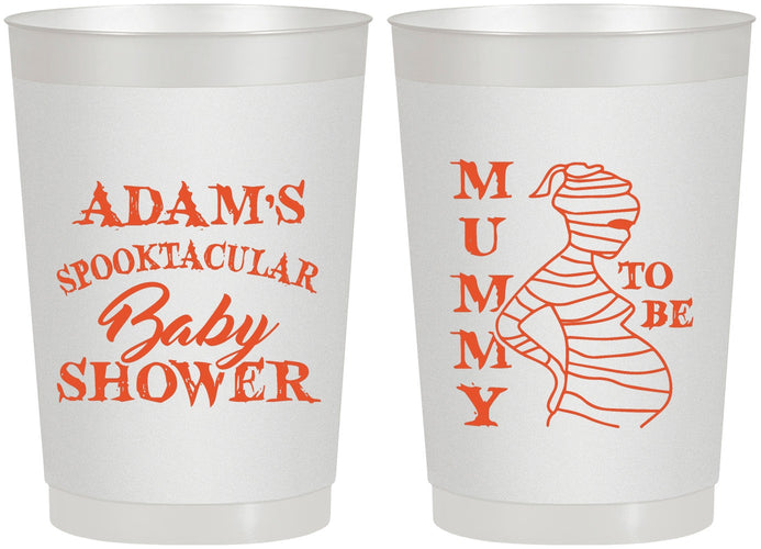 Personalized Baby Shower 22 oz Frosted Cups - Mummy To Be Halloween | 90087