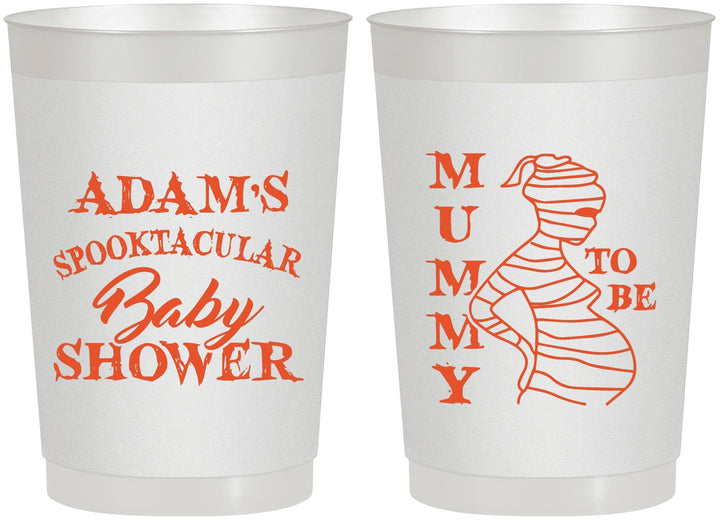 Personalized Baby Shower 22 oz Frosted Cups - Mummy To Be Halloween | 90087