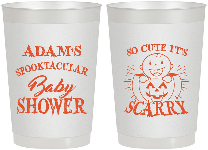 Personalized Baby Shower 22 oz Frosted Cups - So Cute Halloween | 90088