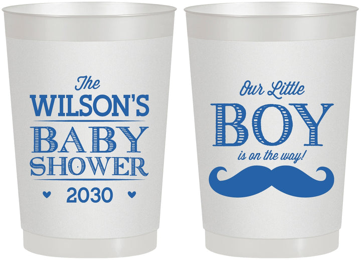 Personalized Baby Shower 22 oz Frosted Cups - Little Boy | 90092