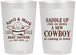Personalized Baby Shower 22 oz Frosted Cups - New Cowboy | 90104