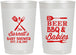 Personalized Baby Shower 22 oz Frosted Cups - Beers Bbq Babies | 90113