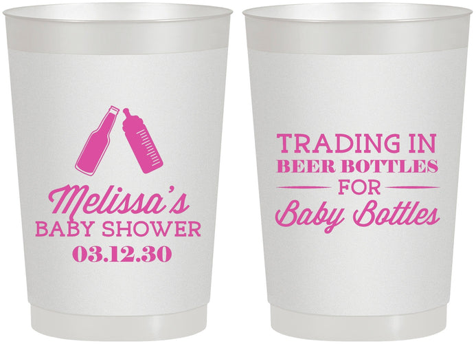 Personalized Baby Shower 22 oz Frosted Cups - Bottles | 90115