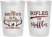 Personalized Baby Shower 22 oz Frosted Cups - Rifles Or Ruffles | 90122