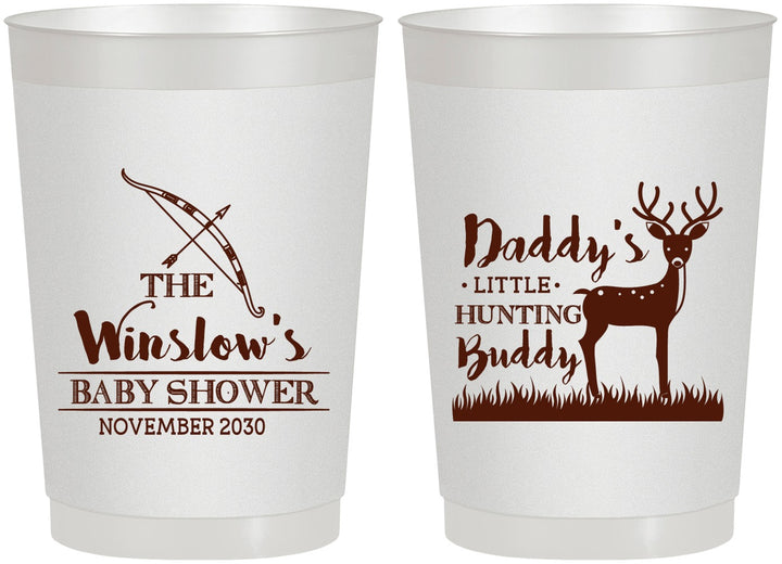 Personalized Baby Shower 22 oz Frosted Cups - Hunting Buddy | 90127