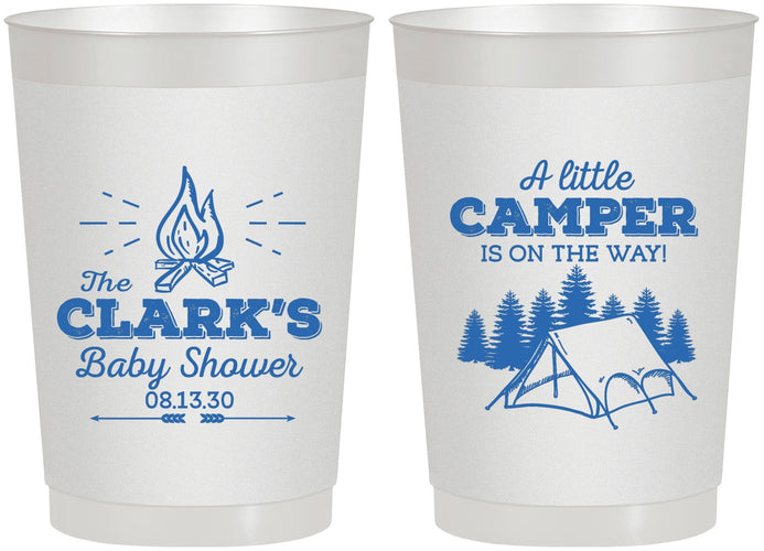 Personalized Baby Shower 22 oz Frosted Cups - Little Camper | 90129