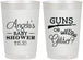 Personalized Baby Shower 22 oz Frosted Cups - Guns Or Glitter | 90130