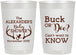 Personalized Baby Shower 22 oz Frosted Cups - Gender Reveal Buck Or Doe | 90131