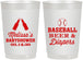 Personalized Baby Shower 22 oz Frosted Cups - Baseball Beer Diapers | 90132