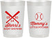 Personalized Baby Shower 22 oz Frosted Cups - Baseball Little Pitcher | 90137