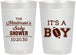 Personalized Baby Shower 22 oz Frosted Cups - Football | 90142