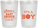 Personalized Baby Shower 22 oz Frosted Cups - Basketball Its A Boy | 90144