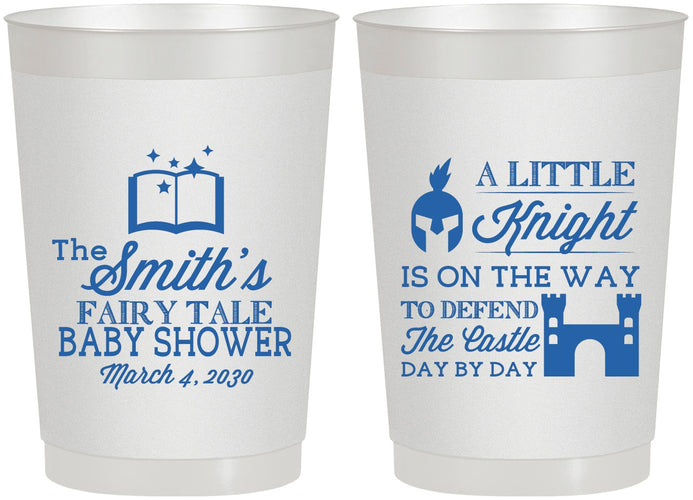Personalized Baby Shower 22 oz Frosted Cups - Little Knight | 90175