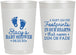 Personalized Baby Shower 22 oz Frosted Cups - Footprints | 90176