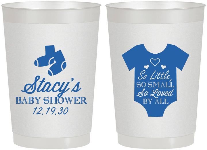 Personalized Baby Shower 22 oz Frosted Cups - Loved By All | 90188