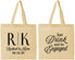 Personalized Engagement Cotton Tote Bags - Eat Drink Be Engaged | 10000