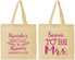 Personalized Bridal Shower Cotton Tote Bags - Soon To Be Mrs | 100013