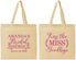 Personalized Bridal Shower Cotton Tote Bags - Kiss The Miss Goodbye | 100017