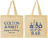 Personalized Engagement Cotton Tote Bags - Stock The Bar | 10005