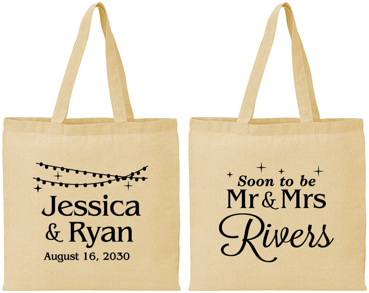 Personalized Engagement Cotton Tote Bags - Soon To Be Mr And Mrs | 10008