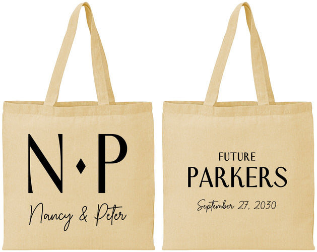 Personalized Engagement Cotton Tote Bags - Future | 10010