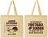 Personalized Bar Mitzvah Cotton Tote Bags - 13th Birthday Football | 110003