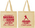Personalized Bar Mitzvah Cotton Tote Bags - 13th Birthday Baseball | 110004