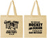 Personalized Bar Mitzvah Cotton Tote Bags - 13th Birthday Hockey | 110006