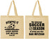 Personalized Bar Mitzvah Cotton Tote Bags - 13th Birthday Soccer | 110009