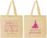 Personalized Bat Mitzvah Cotton Tote Bags - 12th Birthday Princess | 120003