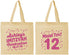 Personalized Bat Mitzvah Cotton Tote Bags - 12th Birthday Mazel Tov | 120007