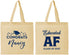 Personalized Graduation Cotton Tote Bags - Class Of 2027 Educated Af | 130016