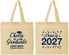 Personalized Graduation Cotton Tote Bags - Class Of 2027 Cheers Graduate | 130021